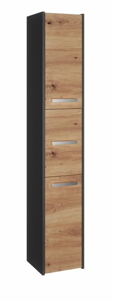 Topeshop S33 ANTRACYT/ARTISAN bathroom storage cabinet