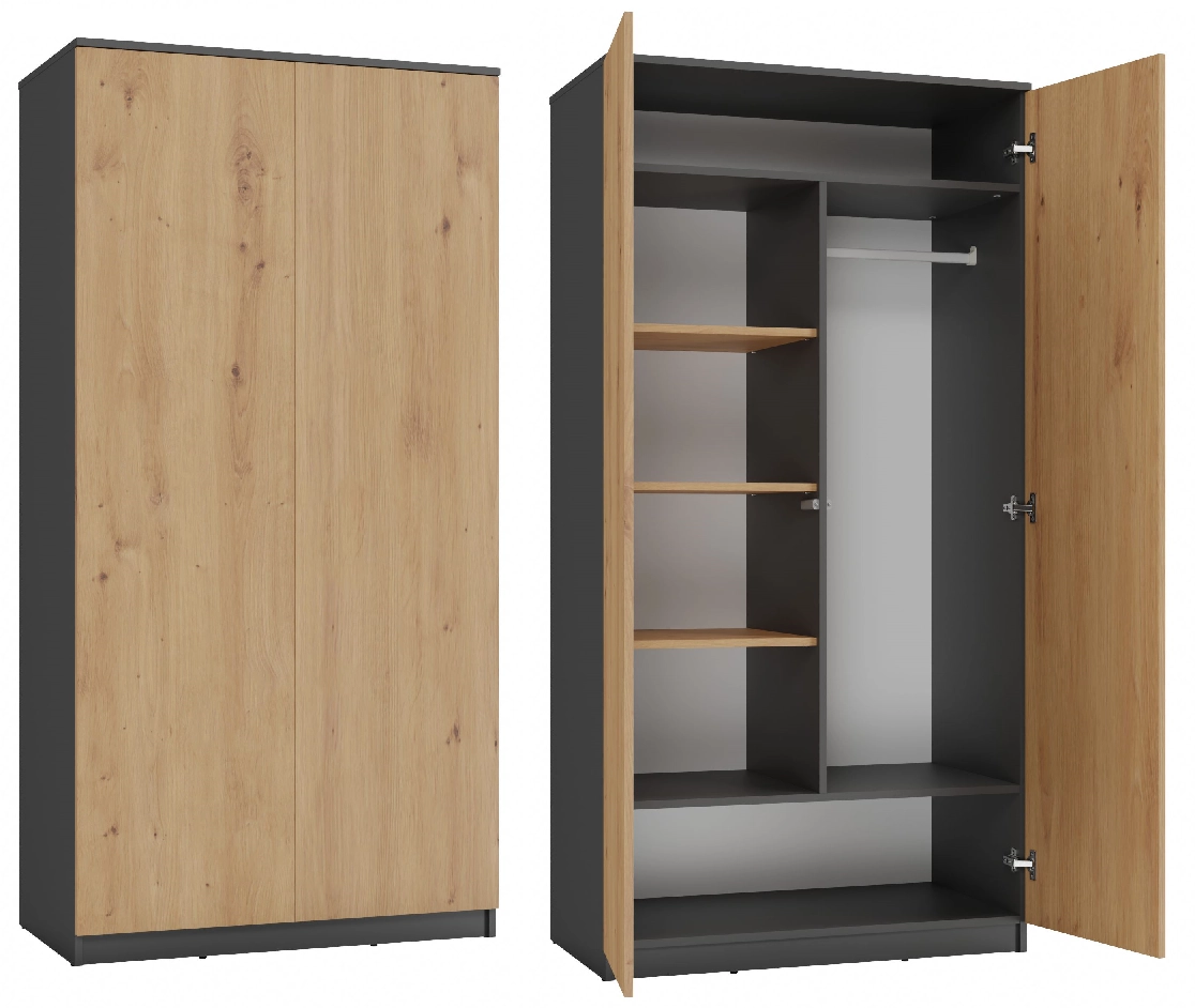 Topeshop SD-90 ANT/ART KPL bedroom wardrobe/closet