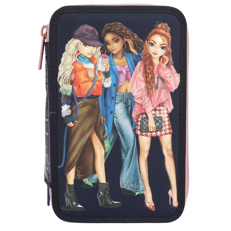 TOPModel Triple Pencil Case CITY GIRLS