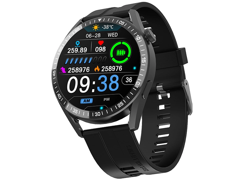 Tracer SM8V onyx 3,25 cm (1.28") IPS 46 mm Digitāls 240 x 240 pikseļi Skārienjūtīgais ekrāns Melns