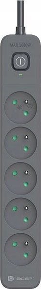 Listwa zasilajaca antyprzepieciowa TRACER Power Line+