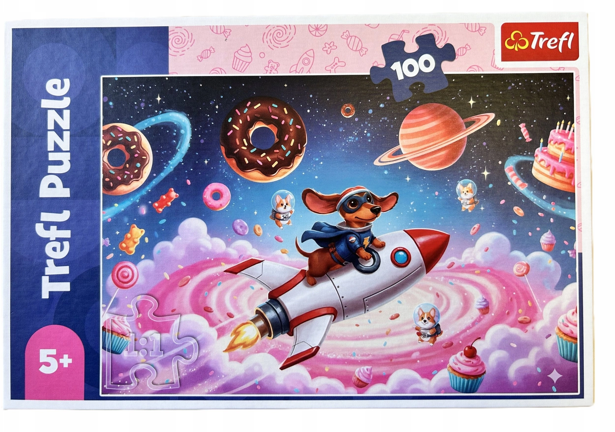 Puzzle 100 Dachshund on a rocket