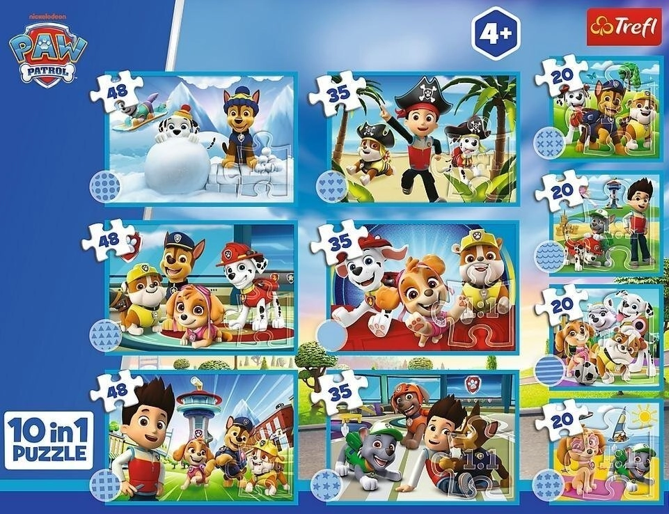 Puzzle 10in1 The brave TREFL Paw