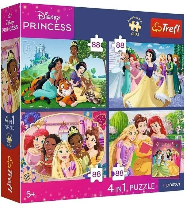 PUZZLE 4x88 PremPlus Kids Romantic princesses