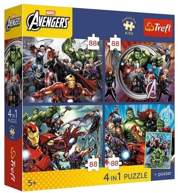 Avengers 4in1 puzzle + TREFL poster