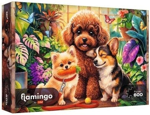 Puzzle 600 Flamingo - Dogs in