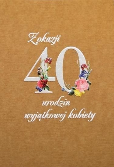 Trend Kartka okolicznościowa eko Urodziny 40