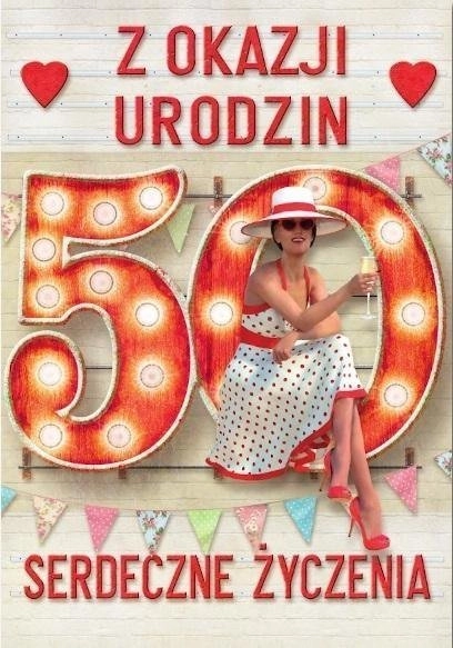 Trend Kartka okolicznościowa Urodziny 50 MF33