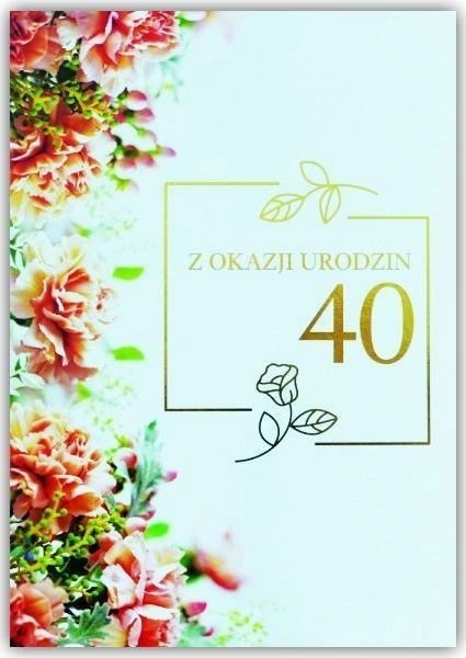 Trend KARNET B6 40 URODZINY EKO