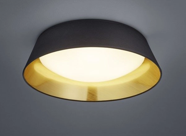 Trio ceiling lamp Black fabric ceiling