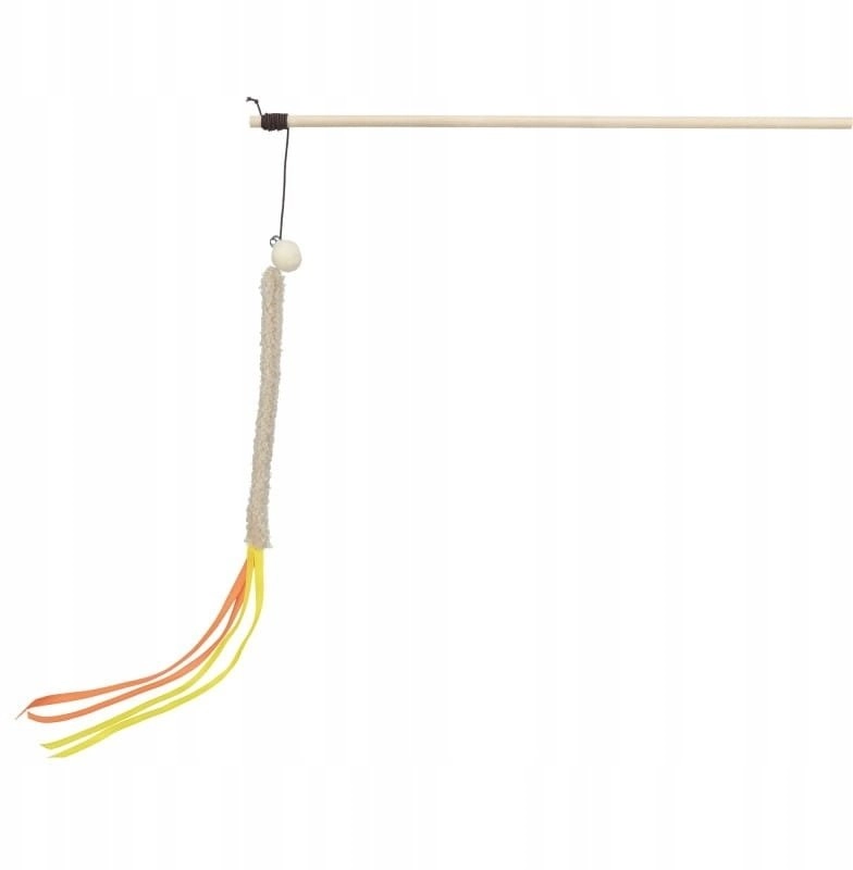Wędka dla kota plastik/plusz/drewno 40 cm