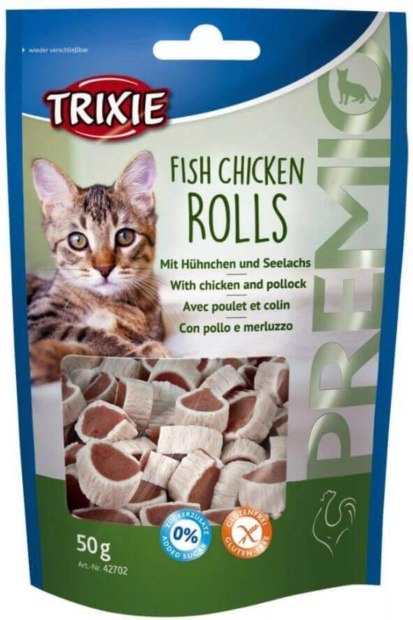 Trixie KRĄŻKI KURCZAK-ŁOSOŚ 50g DLA KOTA