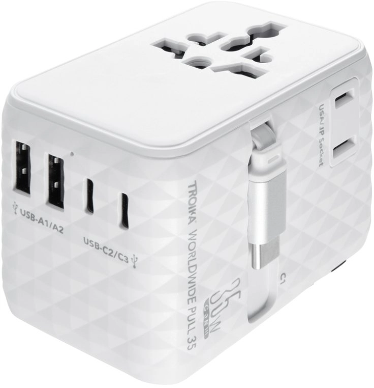 TROIKA Travel adapter WORLDWIDE PULL 35