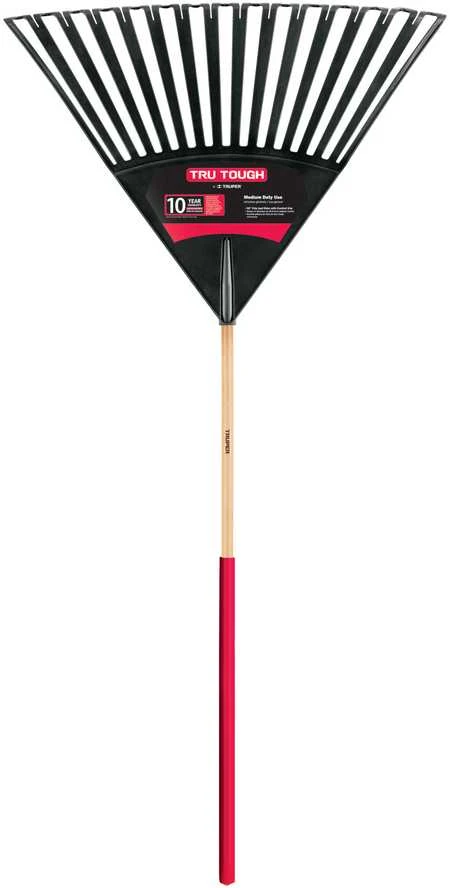 Truper leaf rake with non-clogging tines