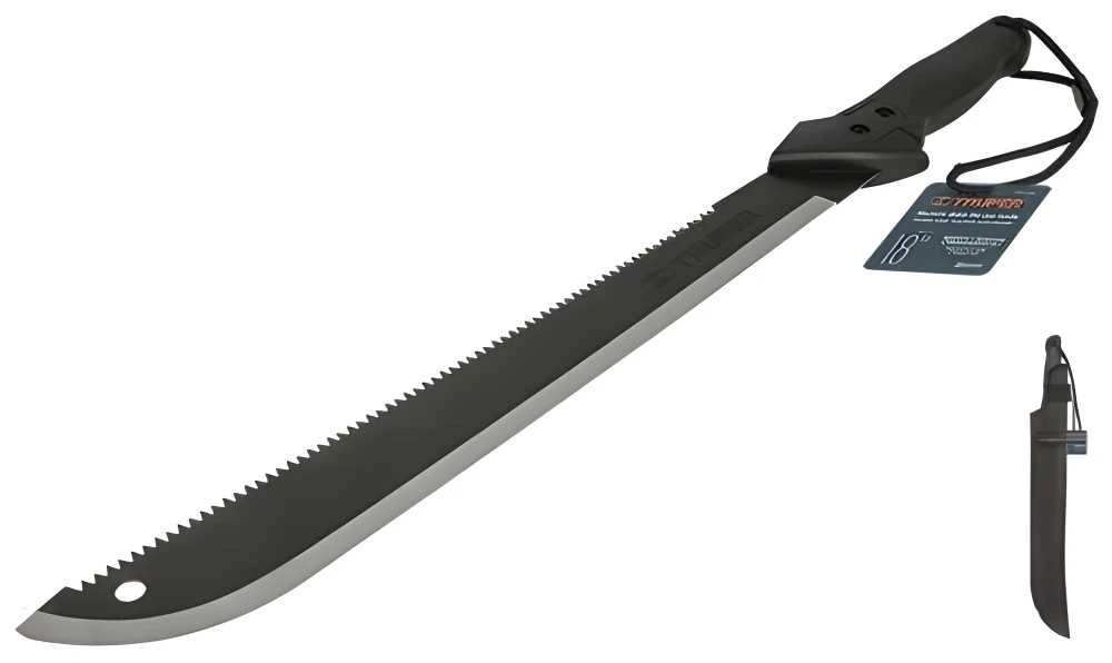 Mačetė su pjūklu. Ilgis 46cm. Patogi