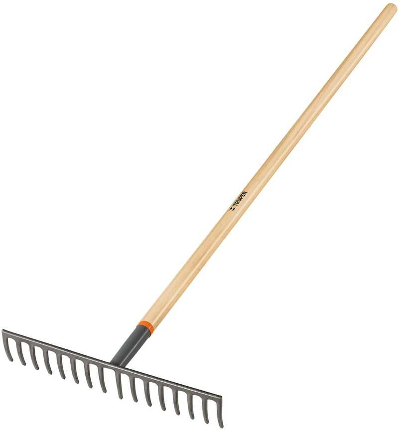 Truper garden rake with wooden handle