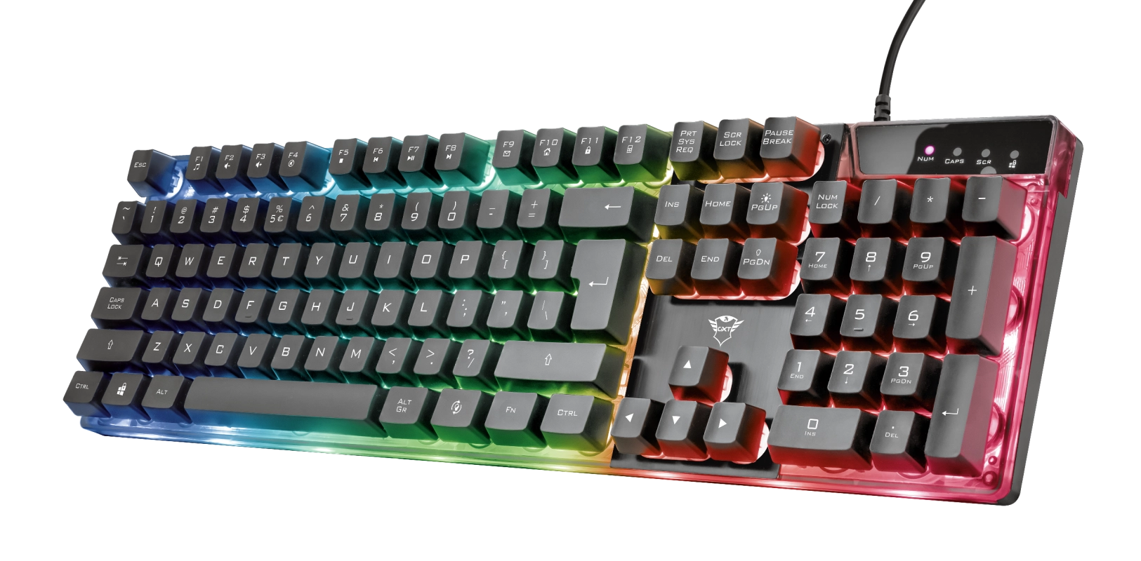 Trust GXT 835 Azora tastatūra Gaming USB QWERTY spāņu melns