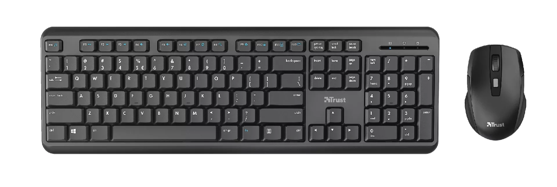 Trust TKM-350 keyboard Mouse included Office