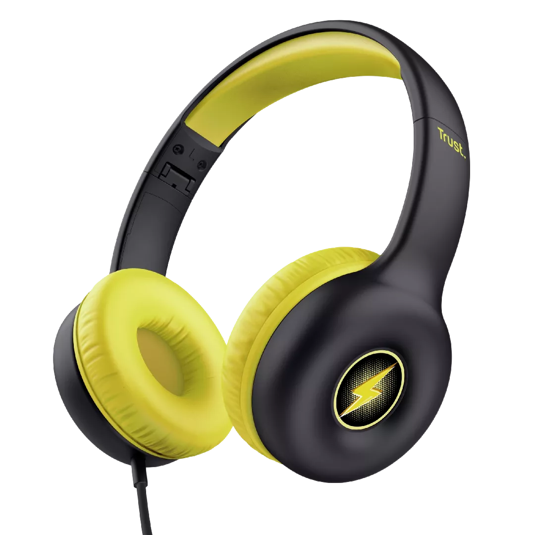 Trust Nouna Headset Wired Head-band Calls/Music Black, Yellow