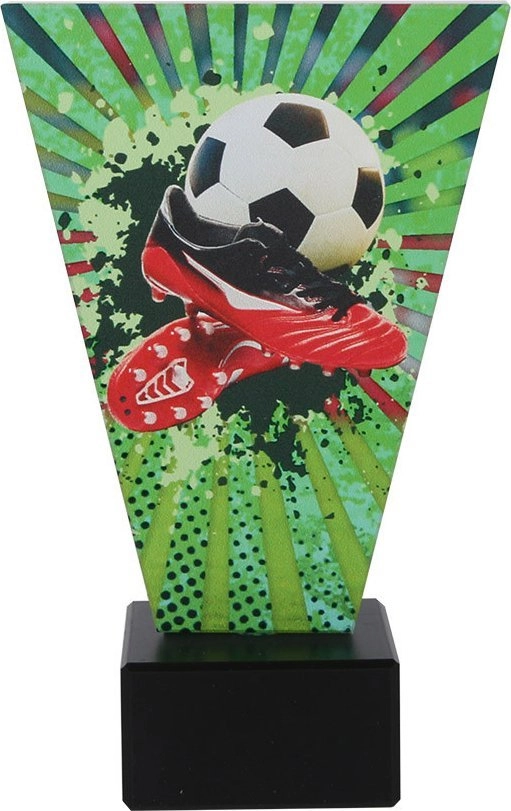 Glass soccer trophy Triumph VL2-A/SOC3/BK 2912347057617