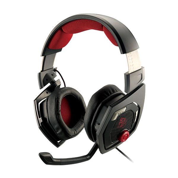 Tt eSPORTS SHOCK 3D 7.1 Austiņas Vadu Speļu Melns, Sarkans