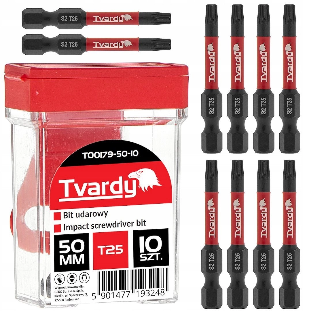 Tvardy Bity udarowe T25 50mm S2