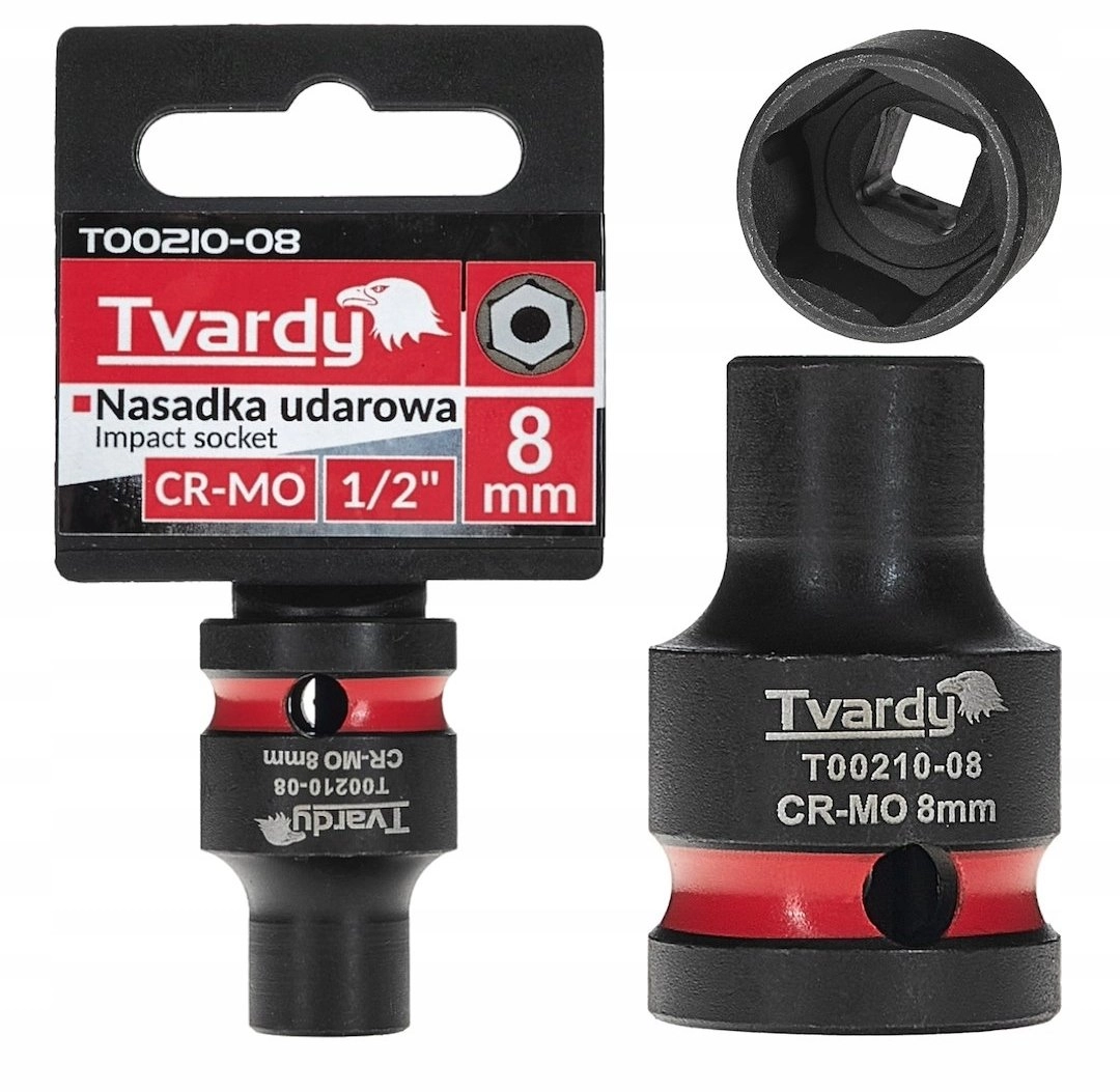 Tvardy Impact socket 1/2`` 6-point 8mm