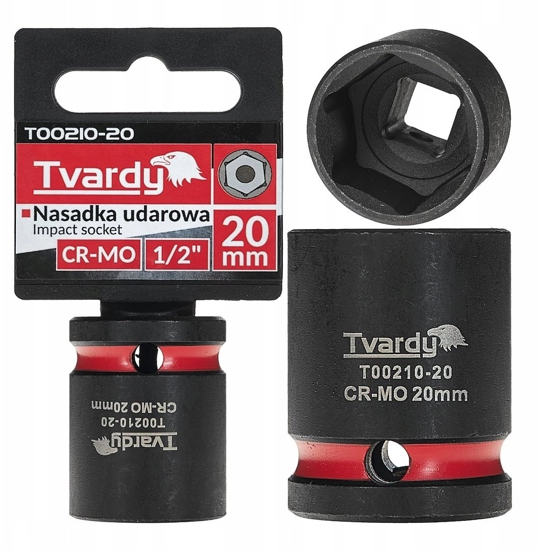 Tvardy Impact socket 1/2`` 6-point 20mm
