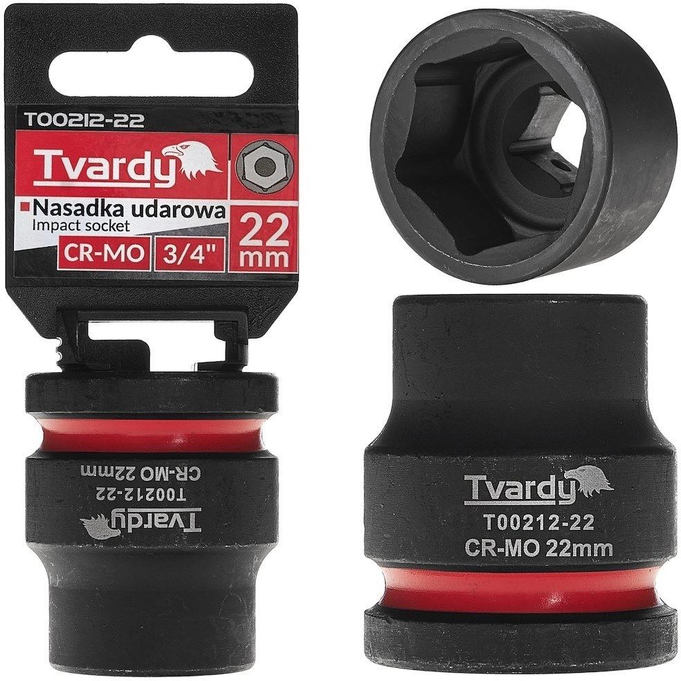 Tvardy Impact socket 3/4`` 6-point 22mm
