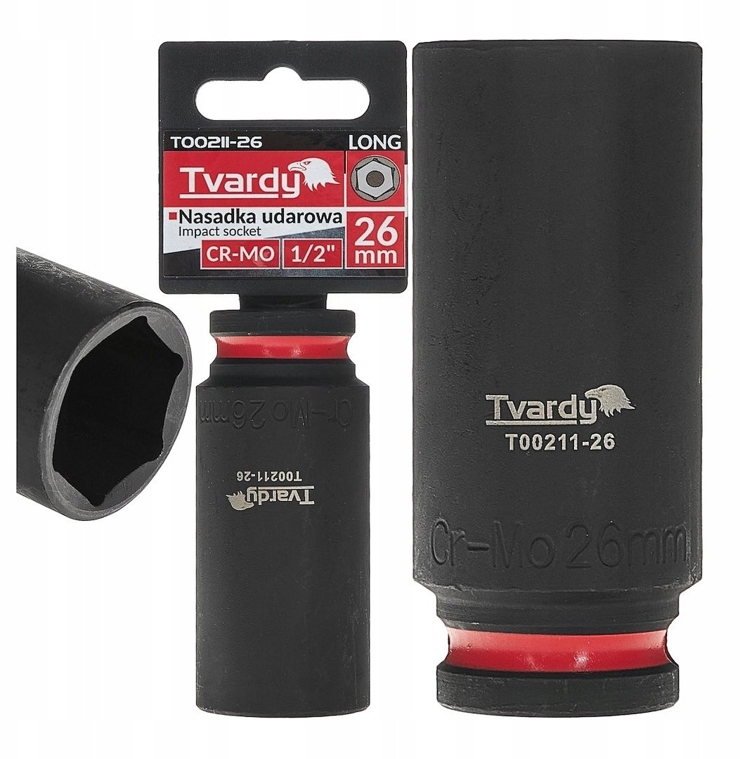 Tvardy Long impact socket 1/2`` 6-point