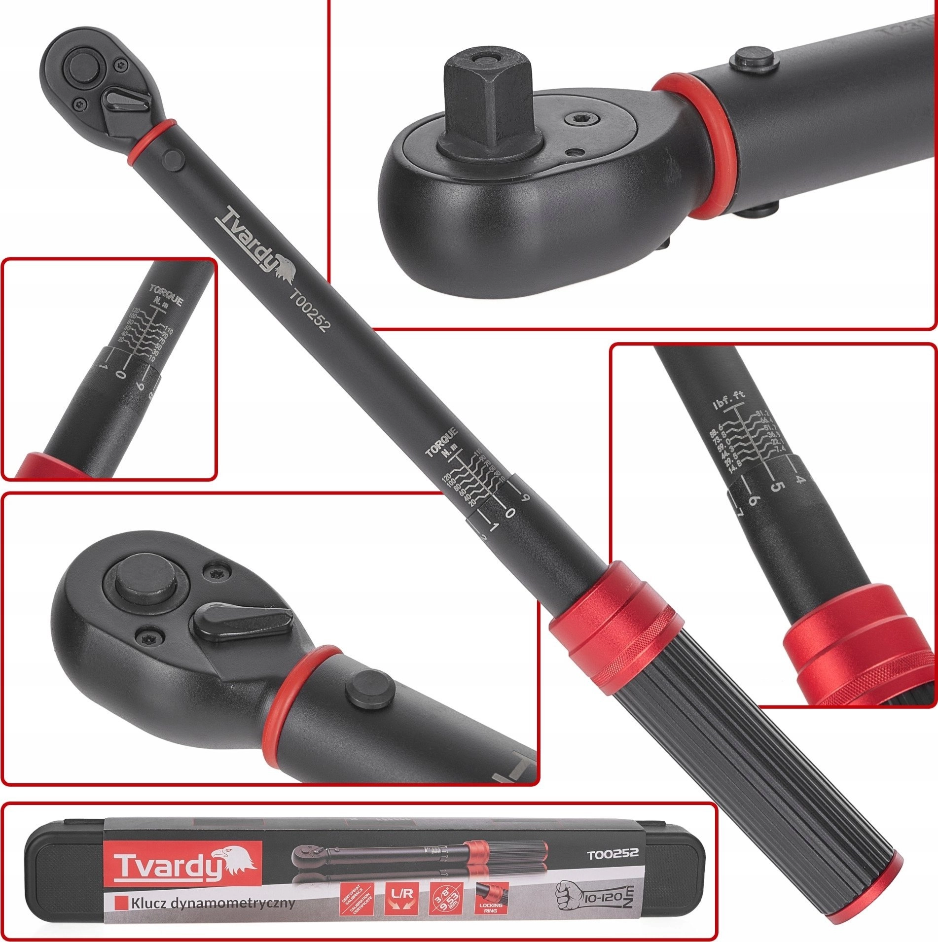 Tvardy Torque wrench 3/8`` 10-120Nm TVARDY