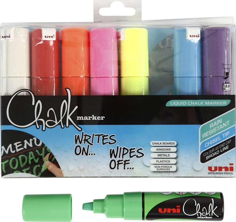UNIBALL Chalk markers Uni-ball  slanted  case