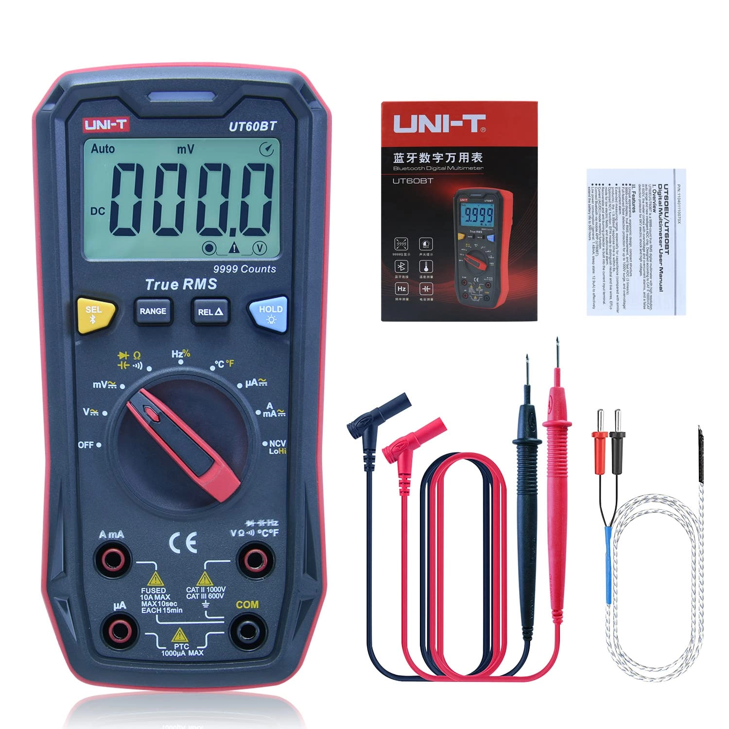 Skaitmeninis multimetras DC/AC1000V   DC/AC 10A   100MO