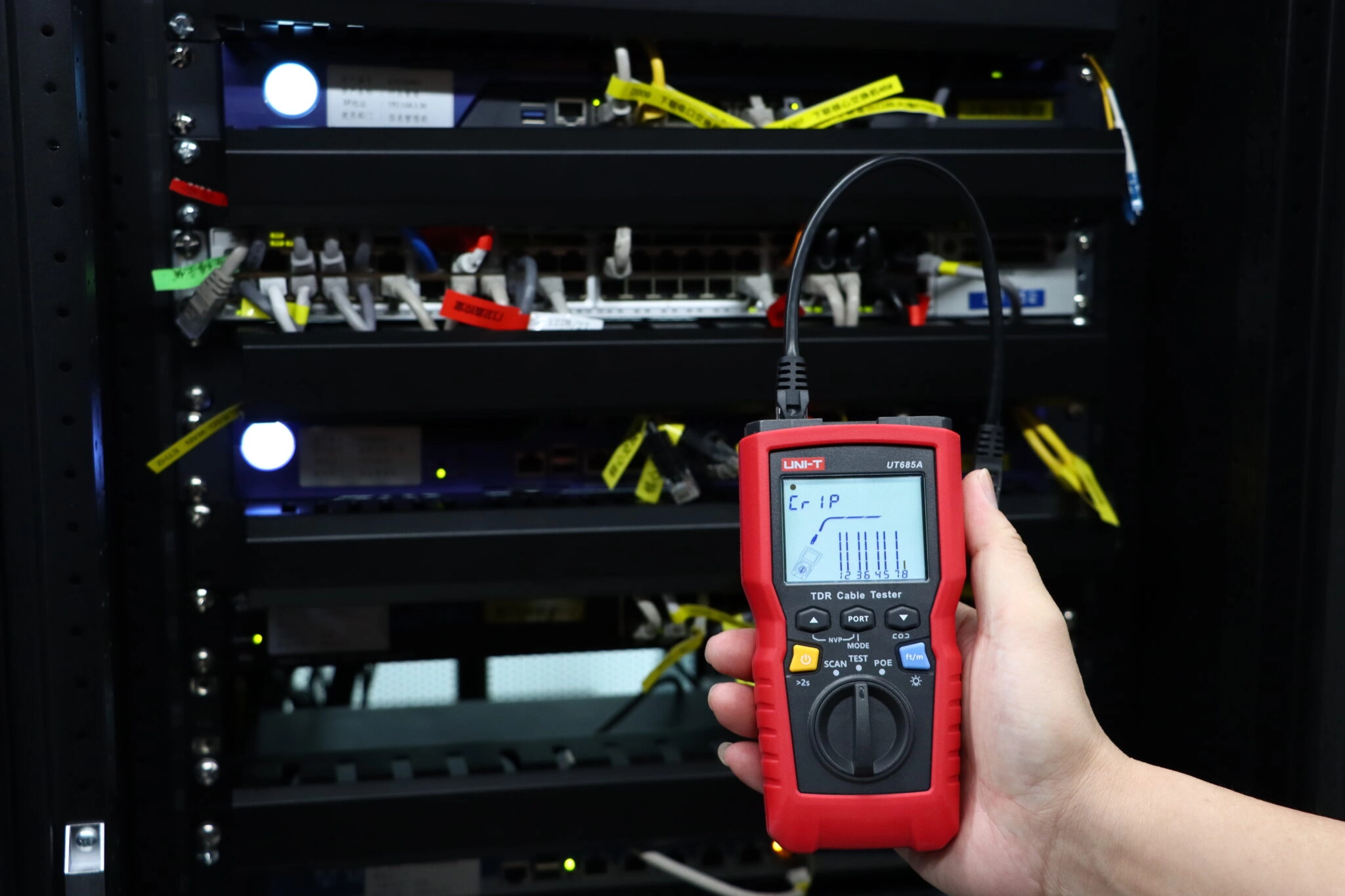Kabeļu testētājs RJ45 RJ11 300 m