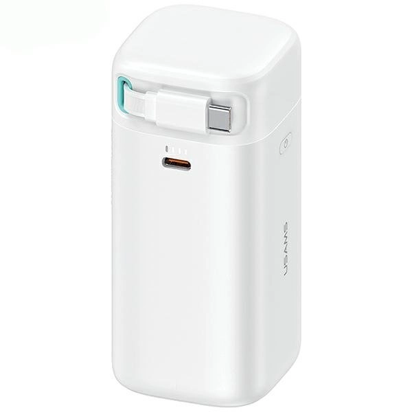 USAMS Powerbank with retractable USB-C cable