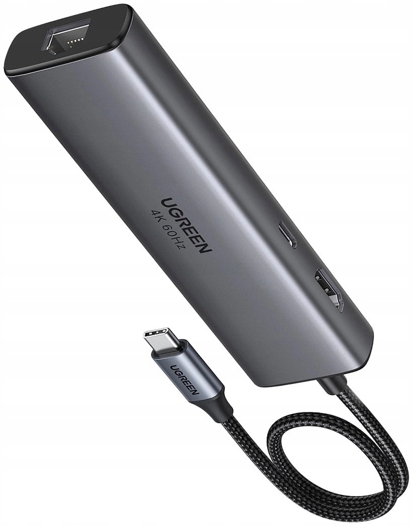 HUB UGREEN 6EN1 USB-C A HDMI+2XUSB-A+USB-C+RJ45+PD