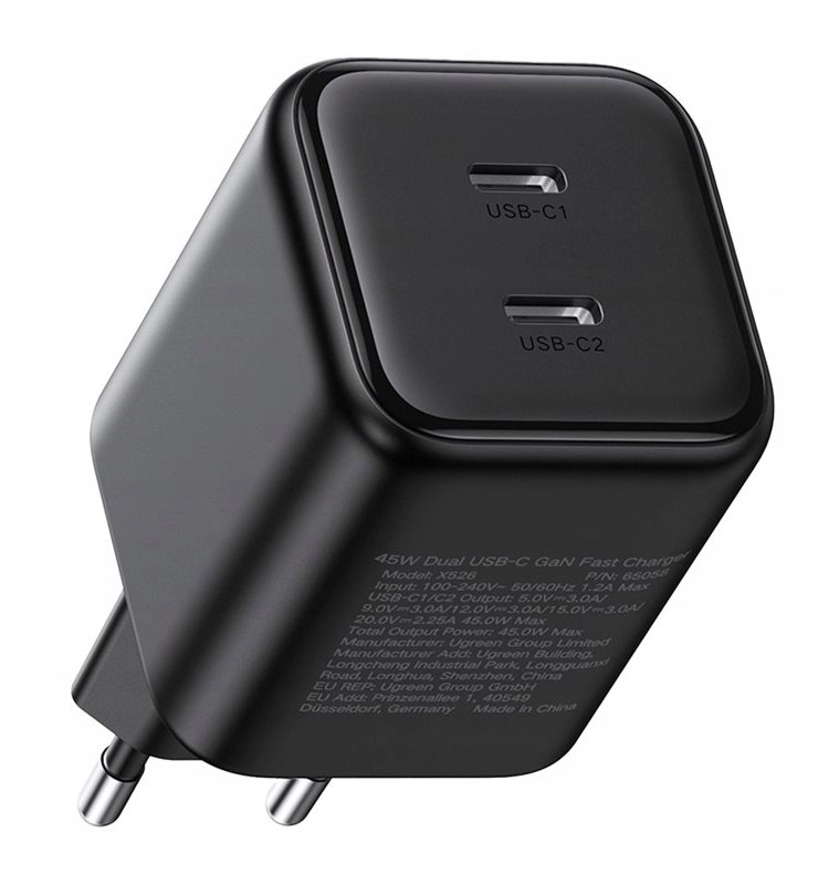 Įkroviklis Ugreen X526 GaN 45W 2xUSB-C