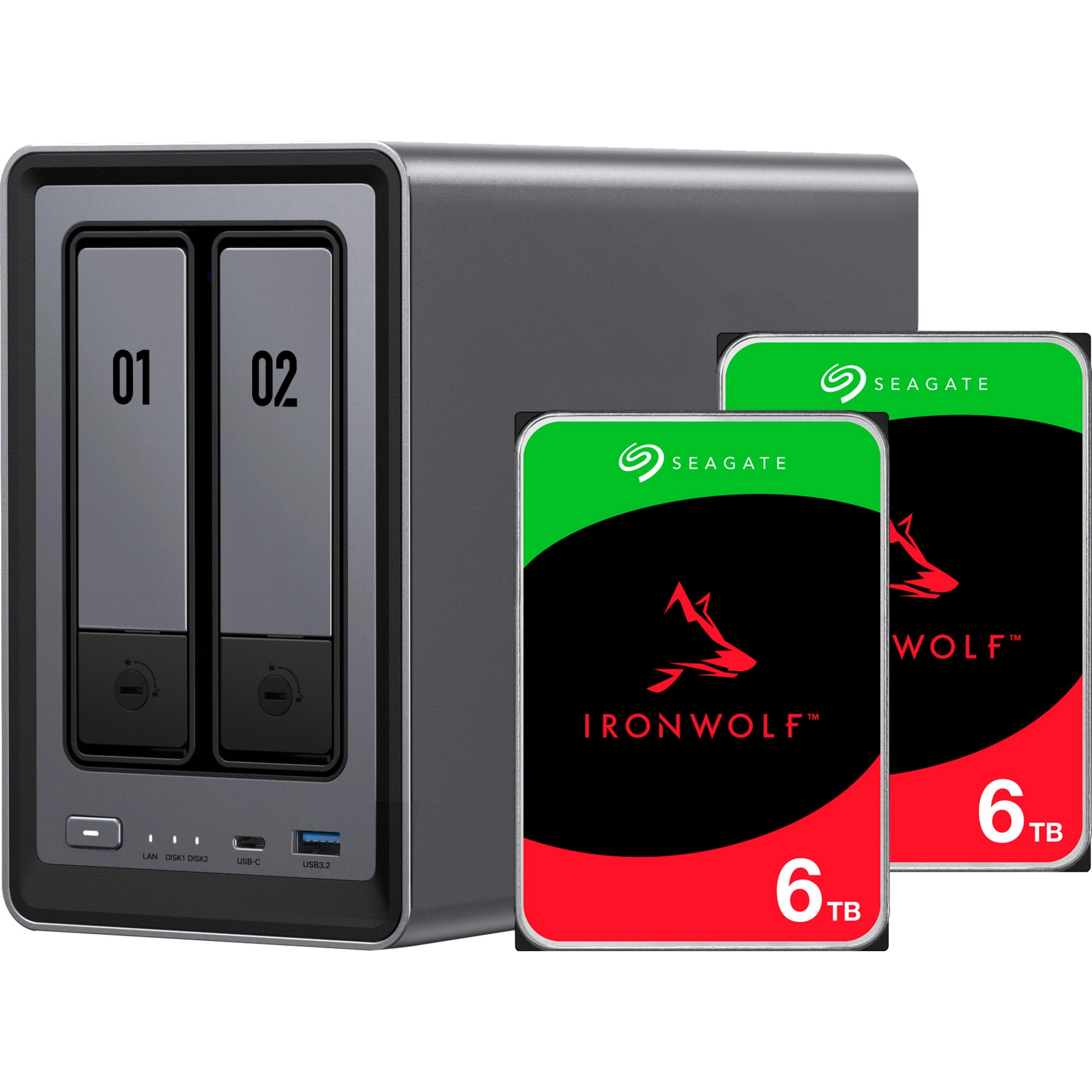 Ugreen DXP2800 + 2x 6TB Seagate