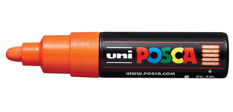 Uni-Ball ChalkGlass PC-7M Orange 13040496 4902778228289