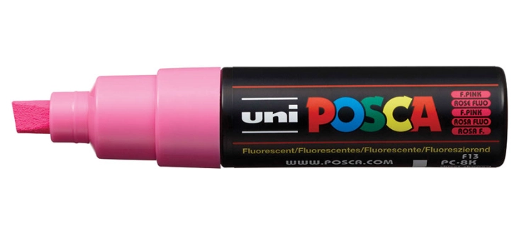 POSCA PC-8K Fluorescent Pink 182678 4902778916940