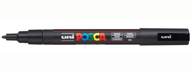 POSCA PC-3M Black 13040516 4902778915776