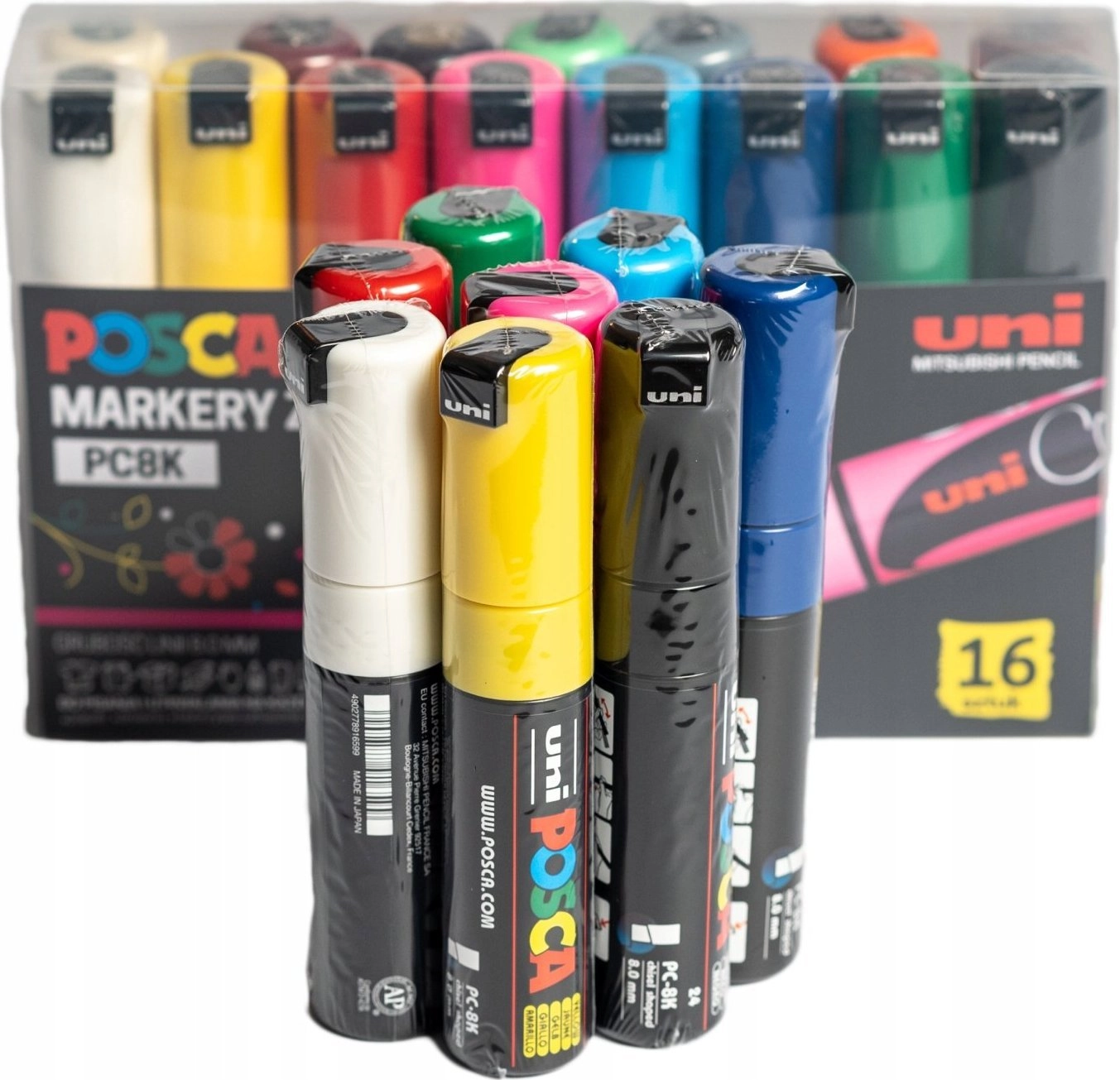 Poster markers PC-8K 16 colors POSCA