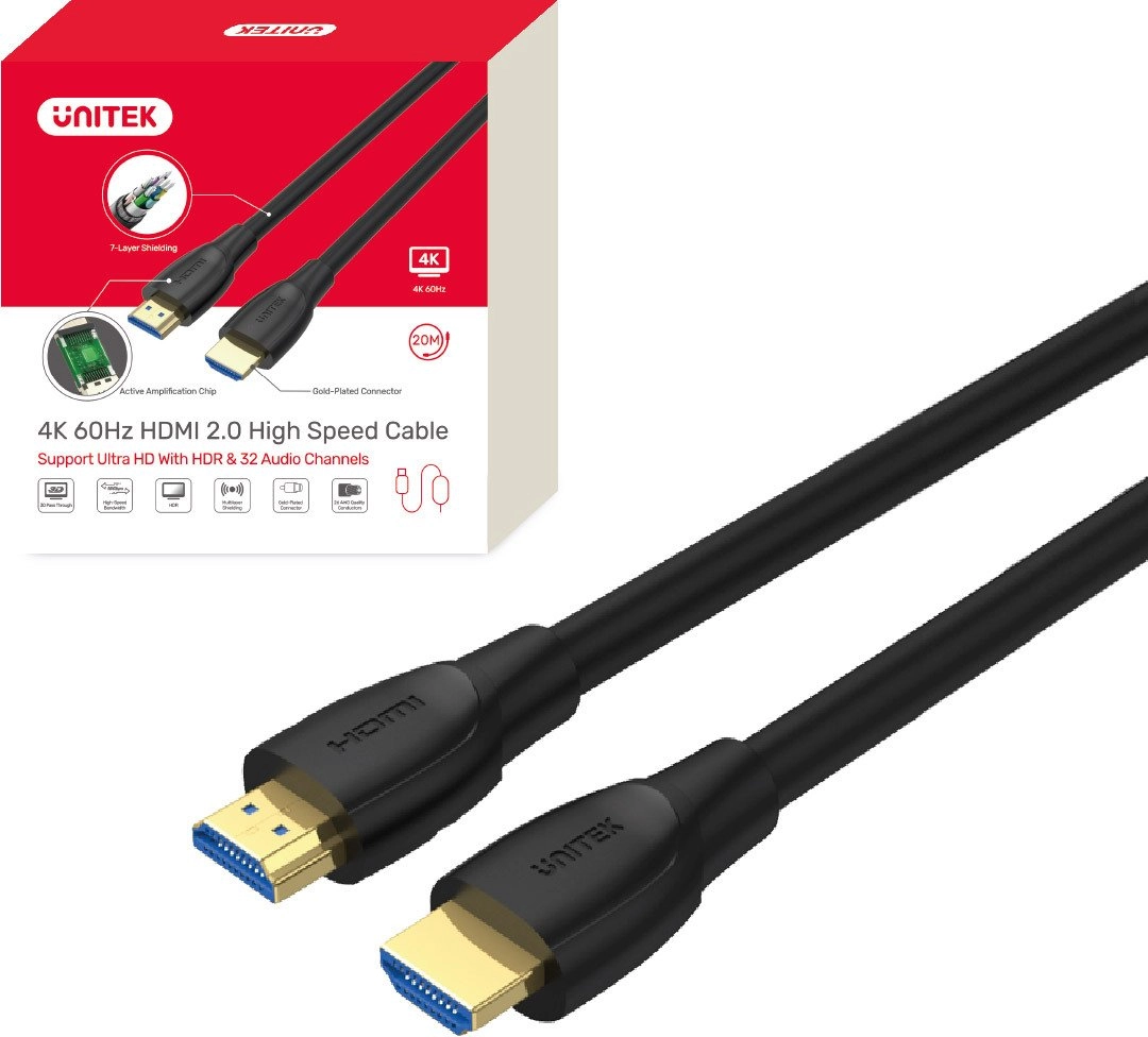 UNITEK C11046BK HDMI cable 20 m