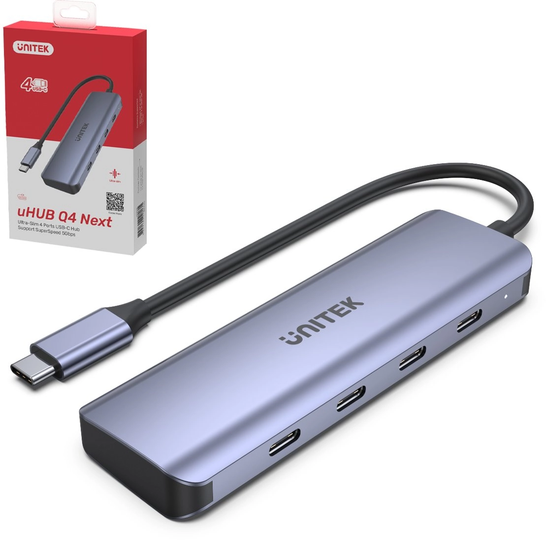 HUB USB Unitek 4x USB-C +