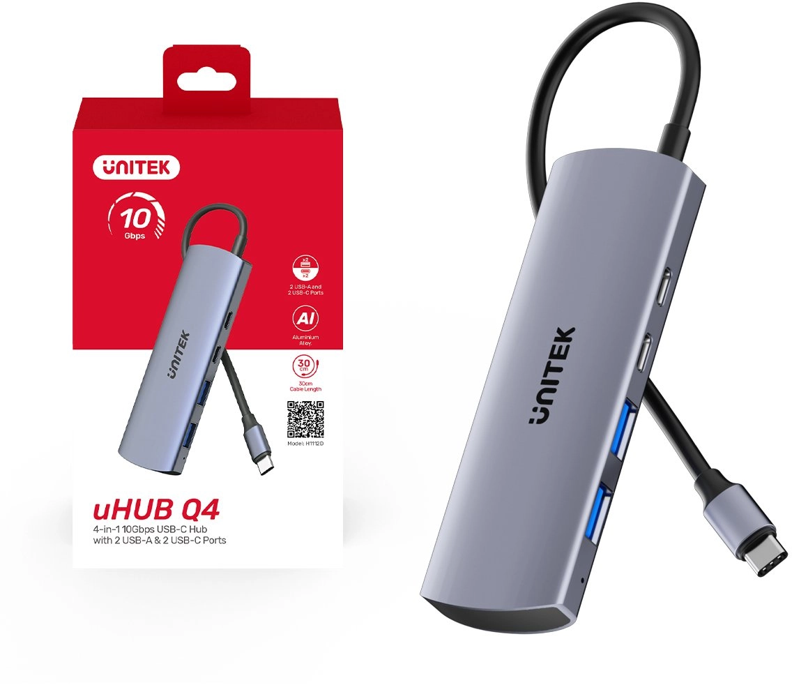 Unitek Hub 4w1 USB-C 10 Gbps
