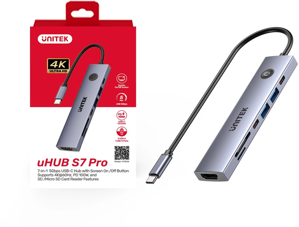 HUB USB Unitek Hub USB-C 7w1