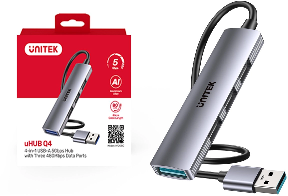 UNITEK COMPACT USB-A HUB 3X USB