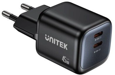 UNITEK WALL CHARGER 2X GAN 45W