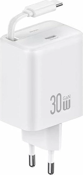 USAMS Charger 1xUSB-C with retractable USB-C