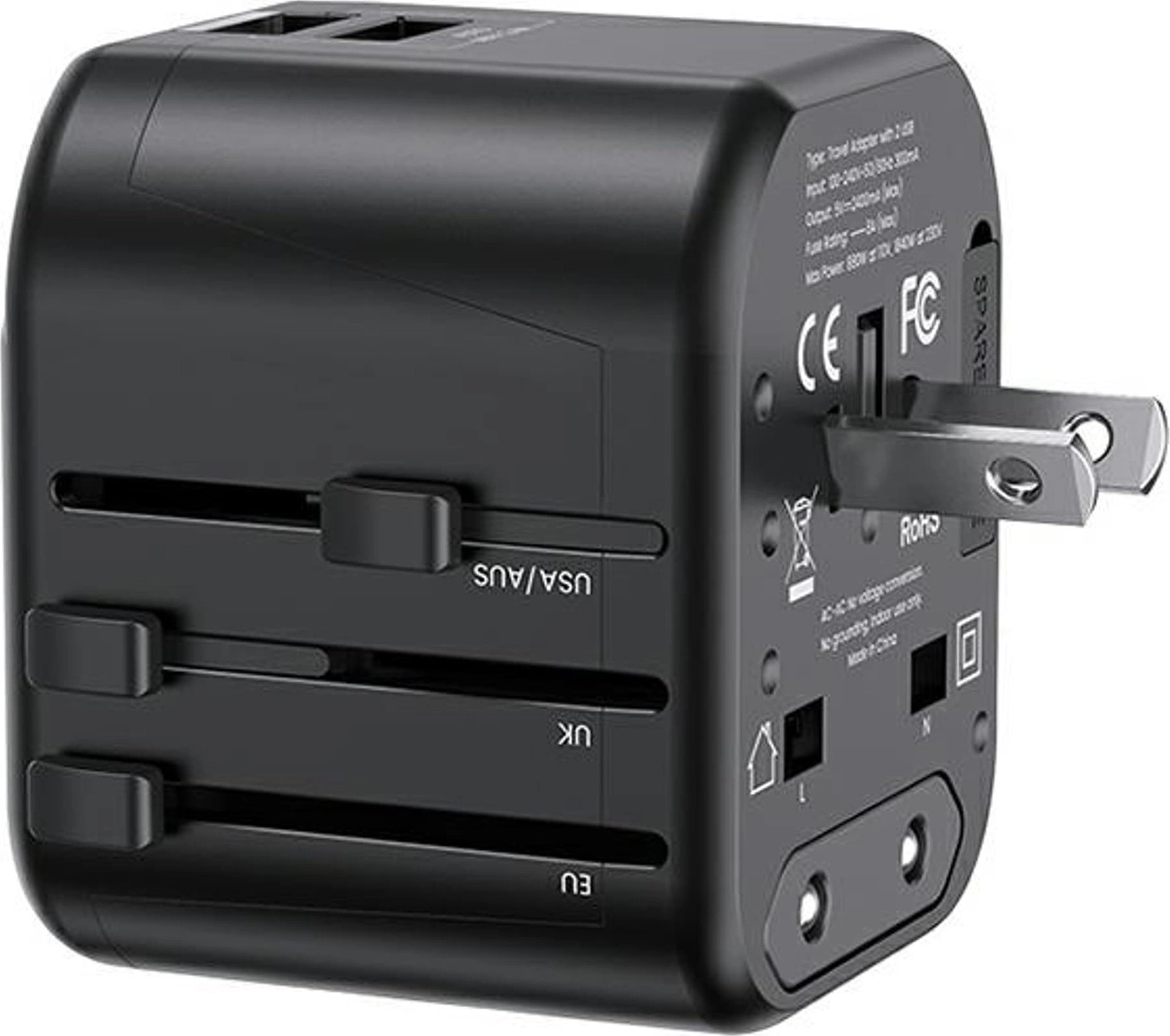 USAMS 2xUSB T55 12W universal adapter